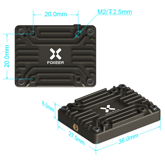 Відеопередавач Foxeer Фоксер Reaper Extreme VTX 2,5W 5.8Ghz Для ФПВ дронів 2500mW на 72 канали