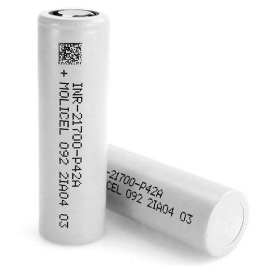Акумулятор Molicel INR21700-P42A (4200mAh, 45A, 3,7V, ≤10mΩ, Li-ion), високоточний, без оплати захисту, оригінал, нові збірка акумуляторів для FPV