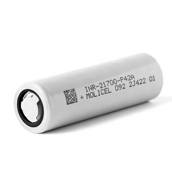 Акумулятор Molicel INR21700-P42A (4200mAh, 45A, 3,7V, ≤10mΩ, Li-ion), високоточний, без оплати захисту, оригінал, нові збірка акумуляторів для FPV