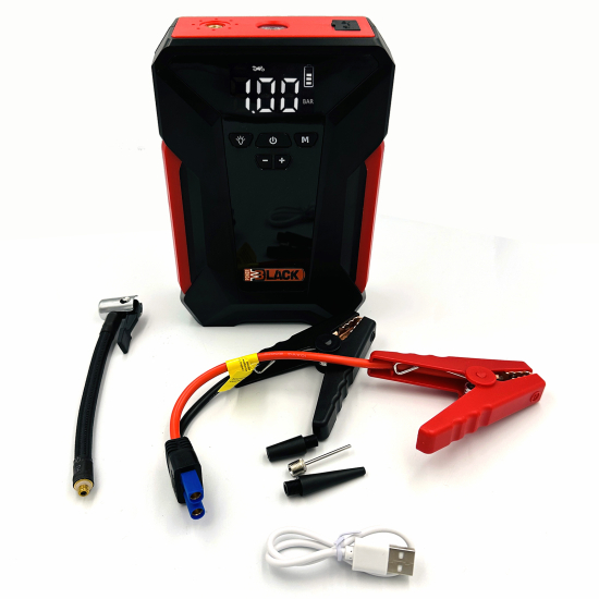 Бустер з компресором 4в1 Black Power BP-39800mAh пусковий для акумулятора автомобіля, Multi-Function Jump Starter