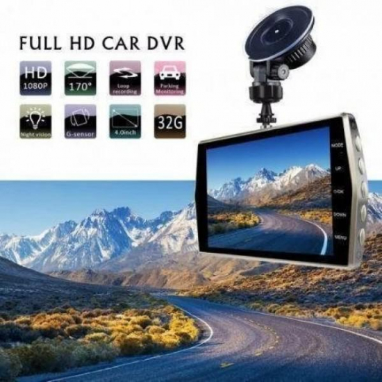Автомобільний відеореєстратор DVR Full HD з нічним підсвічуванням Kronos IT-520 + камера заднього виду