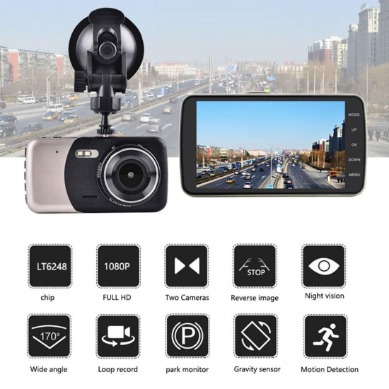 Автомобільний відеореєстратор DVR CD 812 з камерою заднього виду