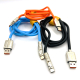 Міцний силіконовий кабель Globus USB-Type-C, ЮСБ-ТПС із супершвидкою зарядкою 6А 120Вт, 120см металевий поворотний штекер із підсвіткою