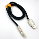 Міцний силіконовий кабель Globus USB to Lightning із супершвидкою зарядкою 6А 120Вт, 120см, металевий поворотний штекер із підсвічуванням ЮСБ-Лайтінг