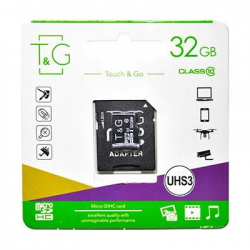 Карта пам'яті MicroSDHC 32GB T&G Class 10 + SD-adapter