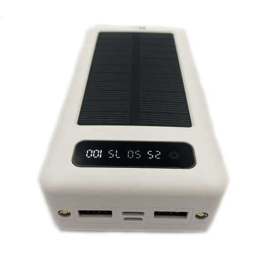Зовнішній акумулятор Power bank Paleon PLO-SP30G 30 000 mAh із сонячною панеллю