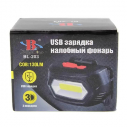 Ліхтар BL 203 COB налобний