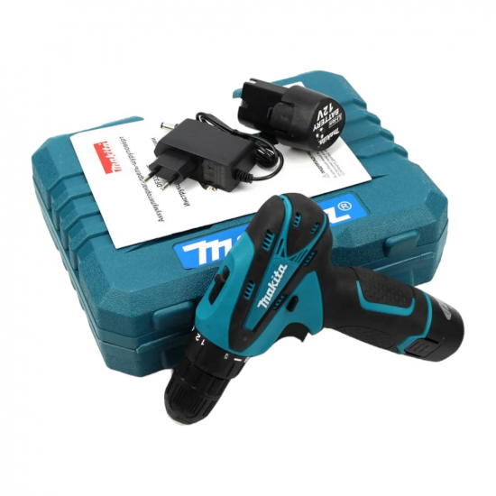 Шуруповерт Makita 12V акумуляторний з набором біт та змінним акумулятором
