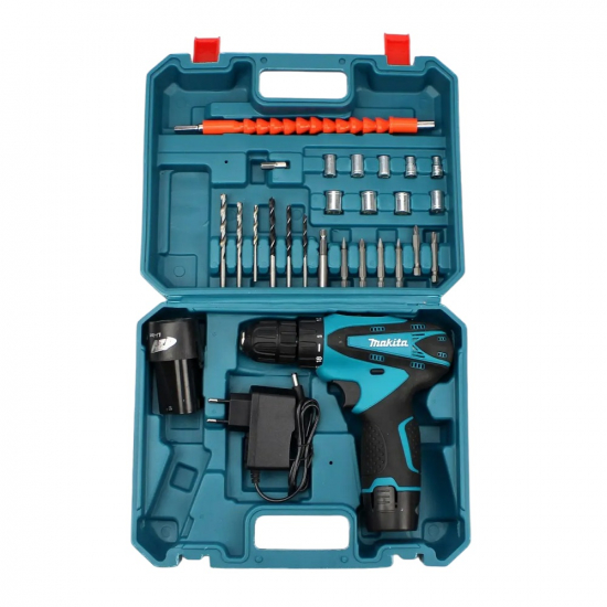 Шуруповерт Makita 12V акумуляторний з набором біт та змінним акумулятором